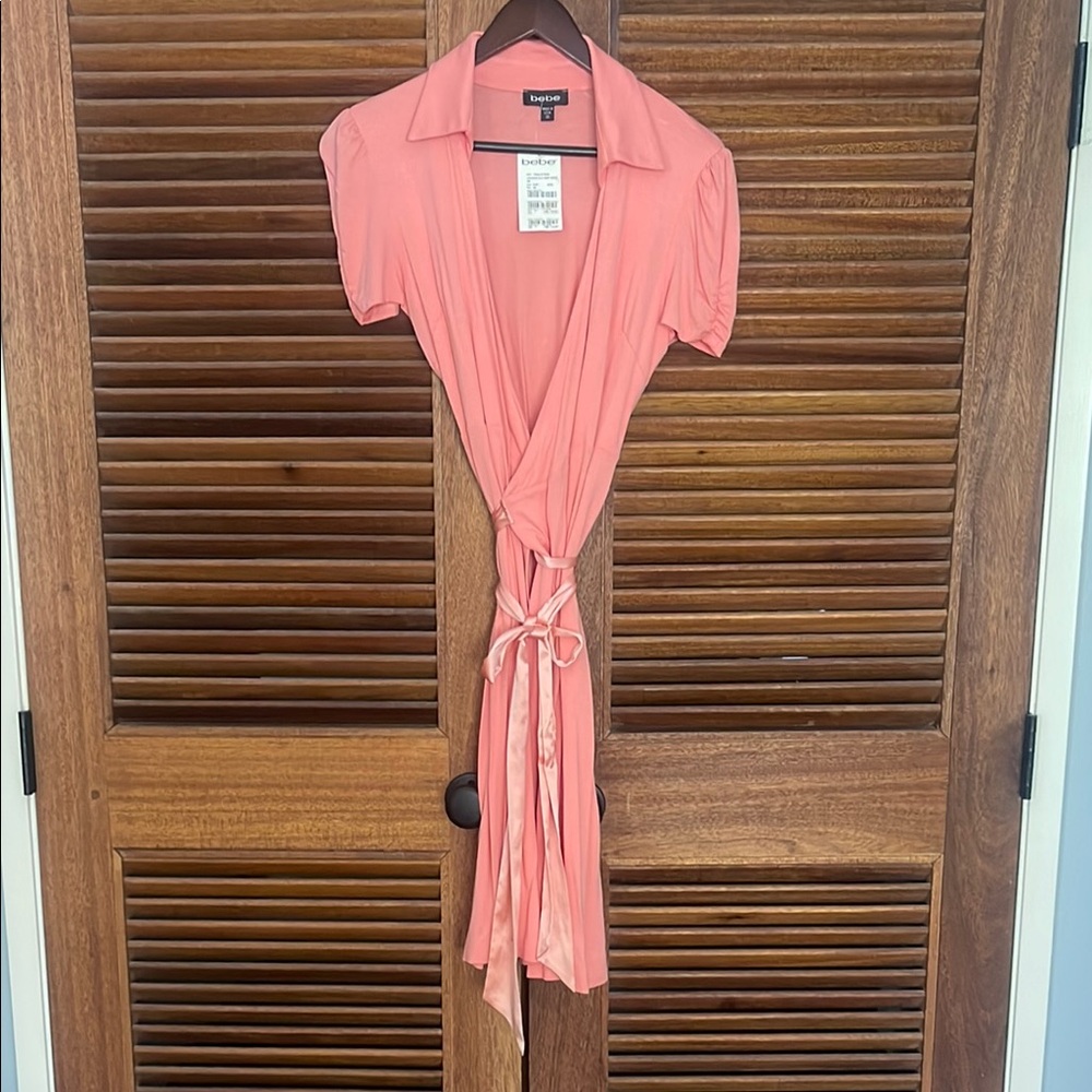 bebe Coral Wrap Dress